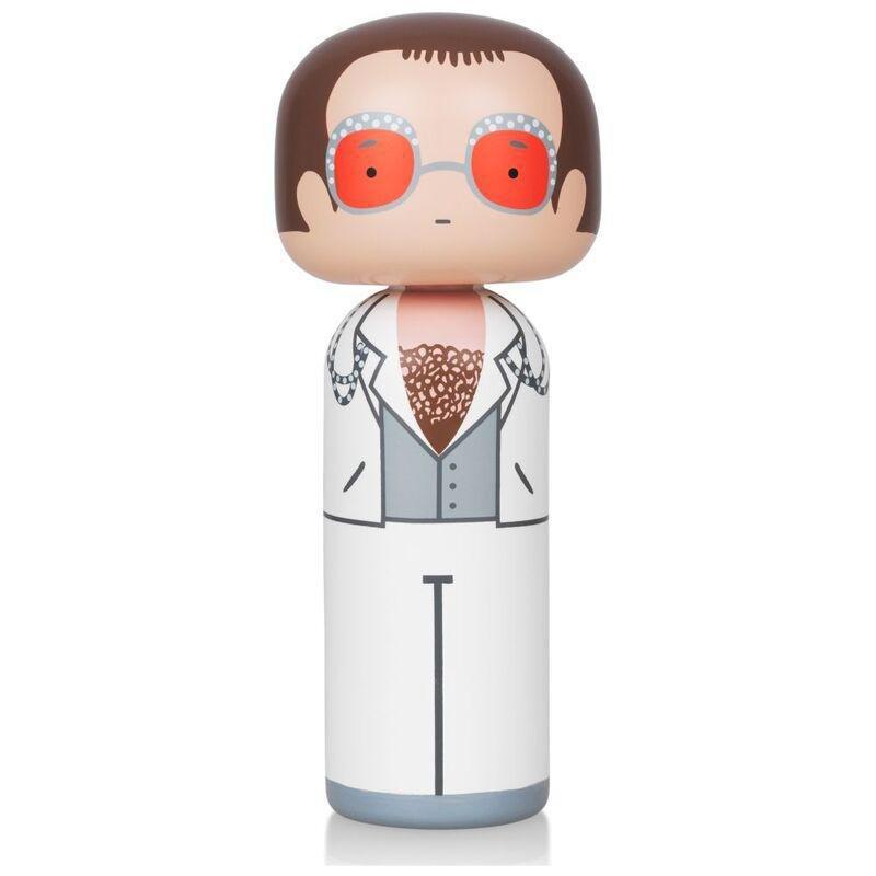 Lucie Kaas Kokeshi Dolls - Elton In White - Alder Wood - 21.5 cm, , medium