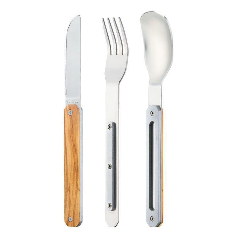 Akinod Straight Mirror Finish Cutlery 12H34 - Olive Wood, , large image number 1