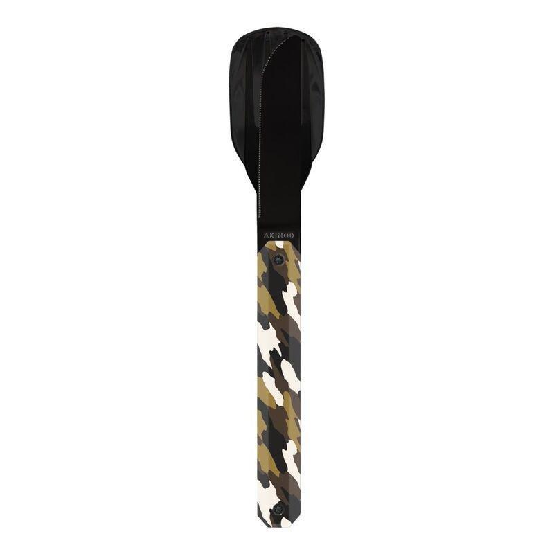 Akinod Straight Balck Mirror Finish Cutlery 12H34 - Green Camo, , large image number 2