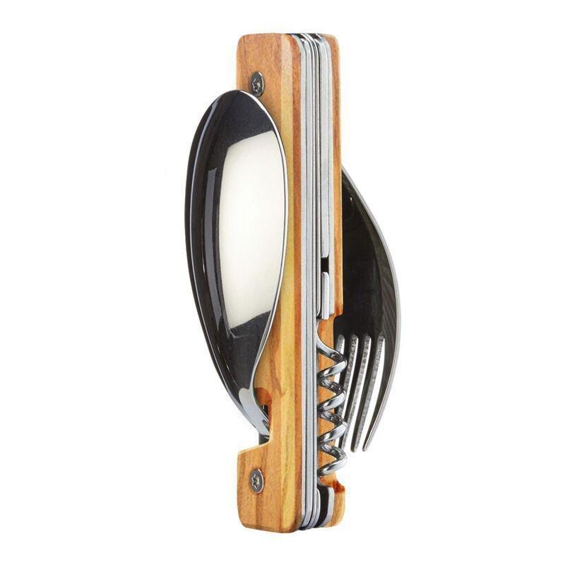 Akinod Multifunction Mirror Finish Cutlery 13H25 - Olive Wood, , large image number 1