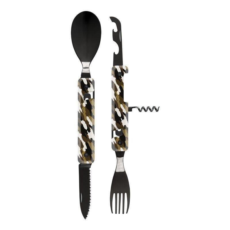 Akinod Multifunction Black Mirror Finish Cutlery 13H25 - Green Camo, , medium