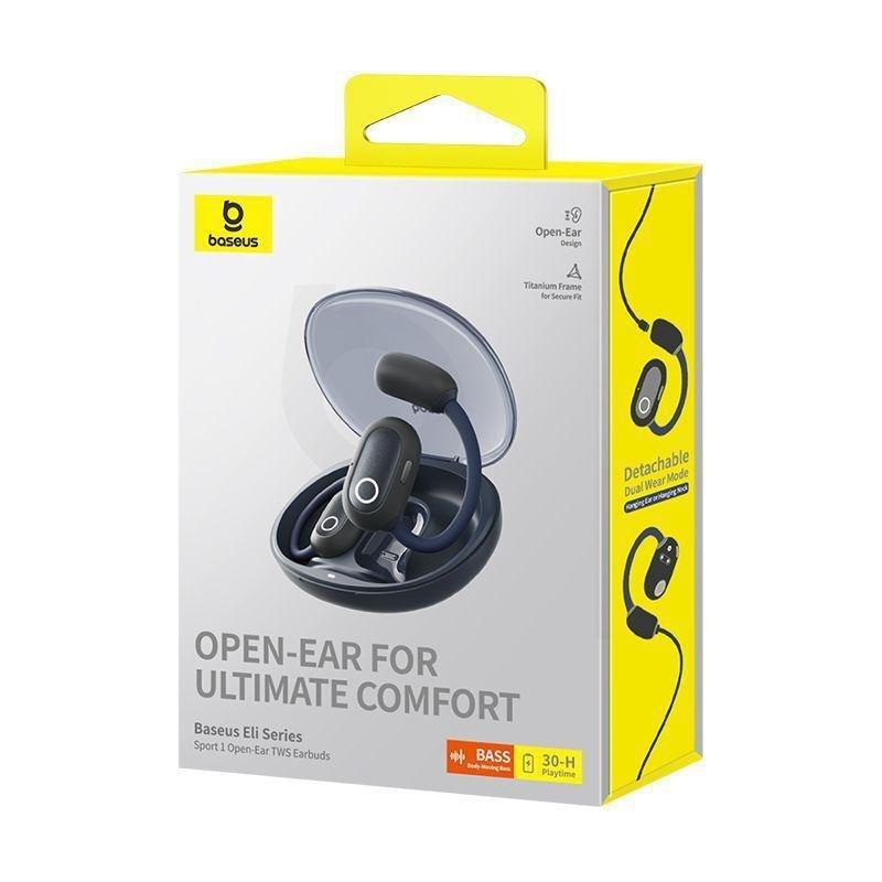 Baseus Eli Sport 1 Open-Ear TWS Earbuds - Cosmic Black, , large image number 4