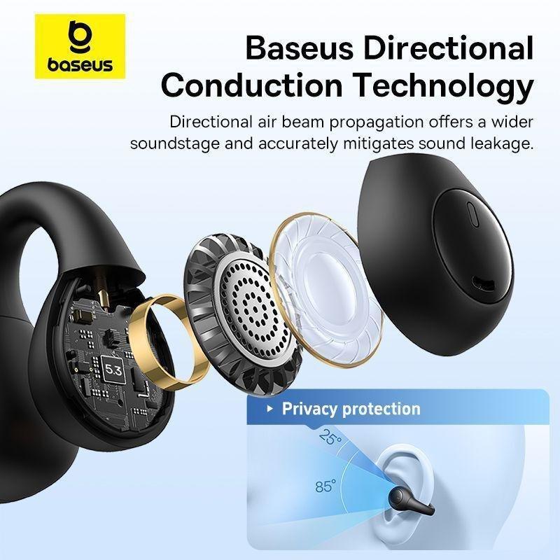 Baseus Airgo AS01 Open-Ear TWS Earbuds - Cluster Black, , large image number 1