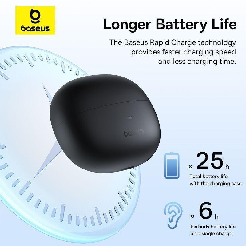 Baseus Airgo AS01 Open-Ear TWS Earbuds - Cluster Black, , large image number 2