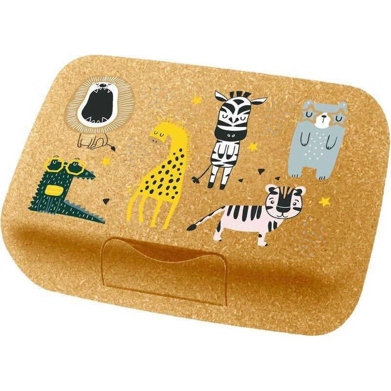 Koziol Candy L Zoo Lunch Box With Separation Bowl - Natural Wood, , large image number 0