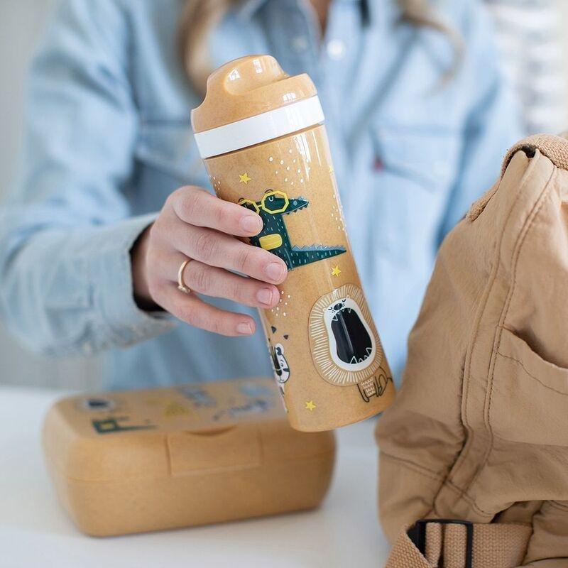 Koziol Oase Zoo Water Bottle 425ml Wood, , large image number 1