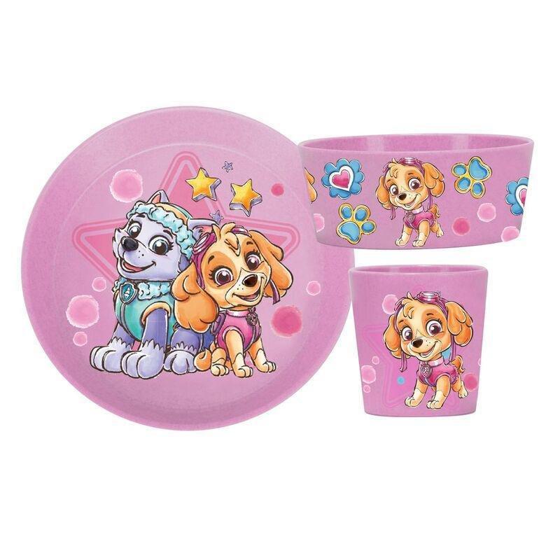 Koziol Connect Paw Patrol Kids Small Plate + Bowl + Cup - Pink, , large image number 0