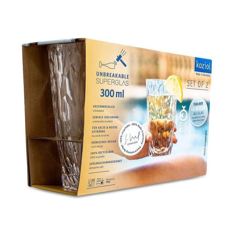 Koziol Superglas 300ml Water Tumbler Glass - Club 6, , large image number 1
