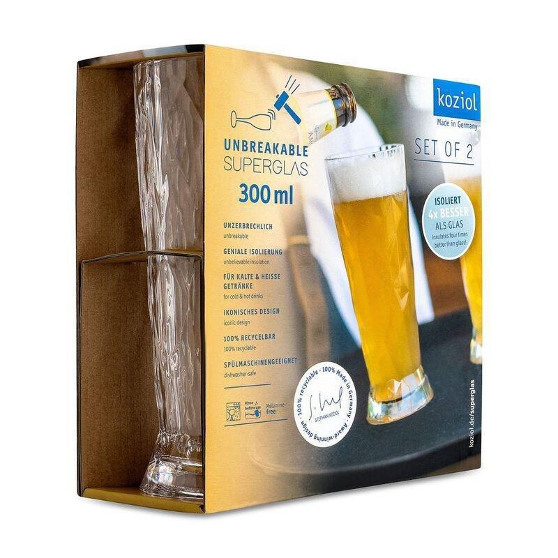 Koziol Superglas 300ml Beer Glass - Club 10 (Set of 2), , large image number 1