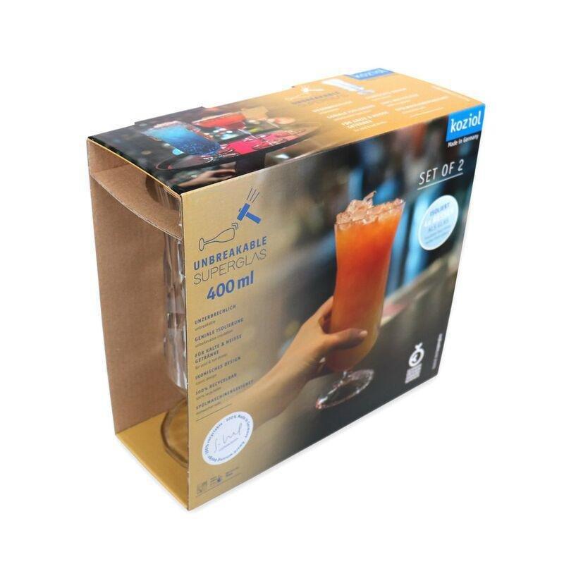 Koziol Superglas 400ml Londrink Juice Cocktail Glass - Club 17 (Set of 2), , large image number 1