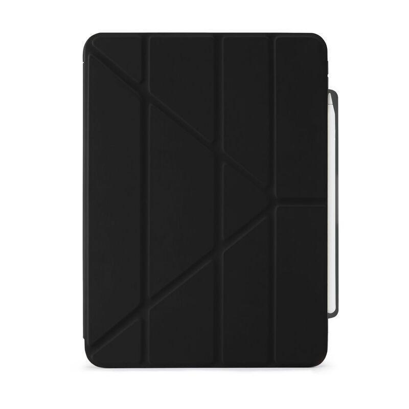 Pipetto iPad Air 13 (2024) Origami Folio Smart Case No.3 With Pencil Case - Black, , medium