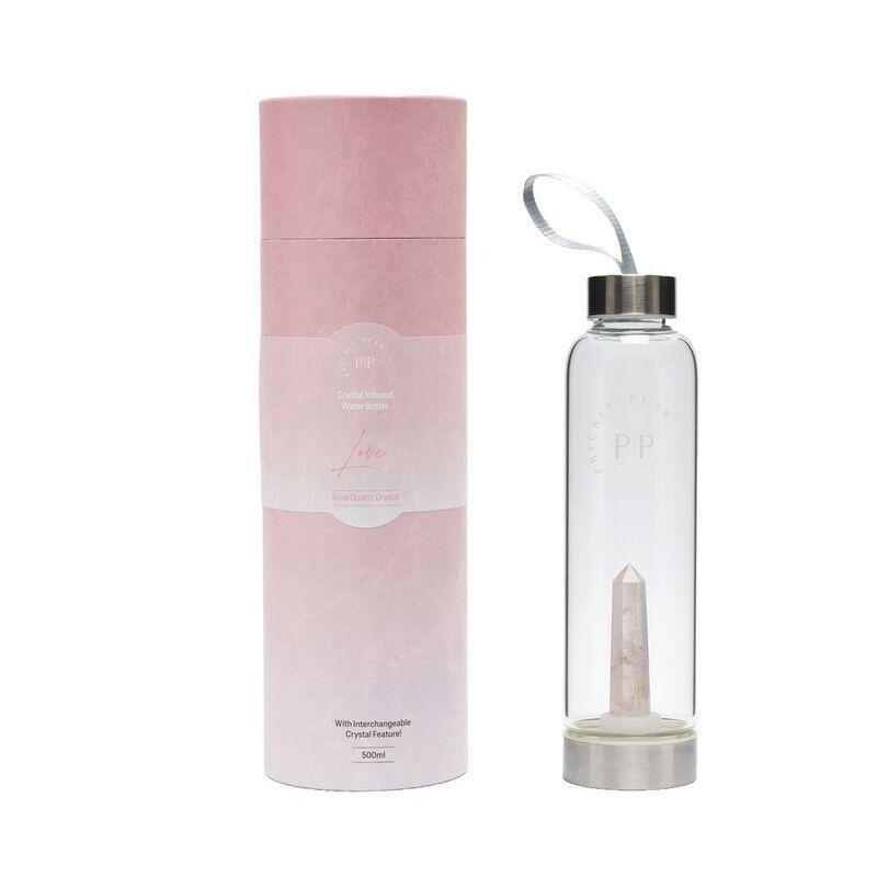 Prickly Pear Rose Quartz Interchangeable Crystal Water Bottle - 500ml, , large image number 0