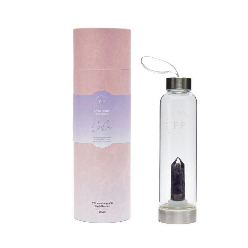 Prickly Pear Amethyst Interchangeable Crystal Water Bottle - 500ml, , medium