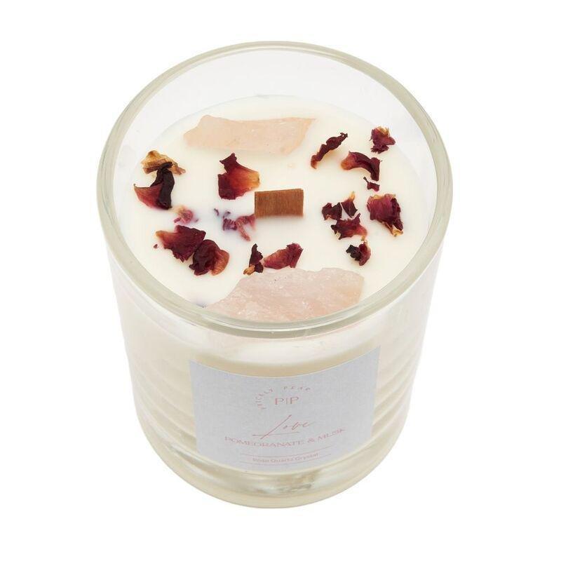 Prickly Pear Rose Quartz Crystal 'Love' Scented Candle - 200G, , large image number 2