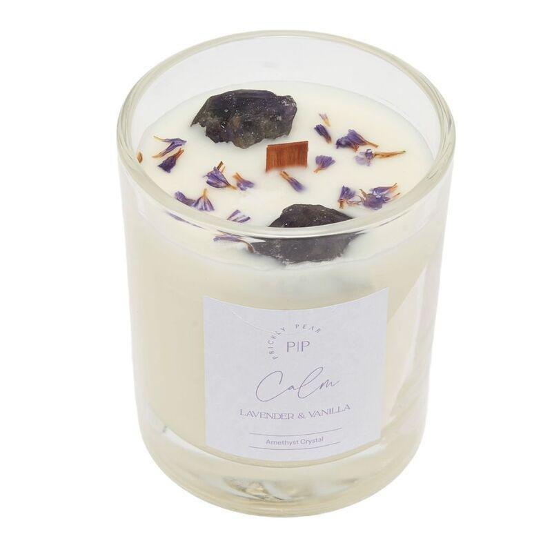Prickly Pear Amethyst Crystal 'Calm' Scented Candle - 200G, , large image number 1