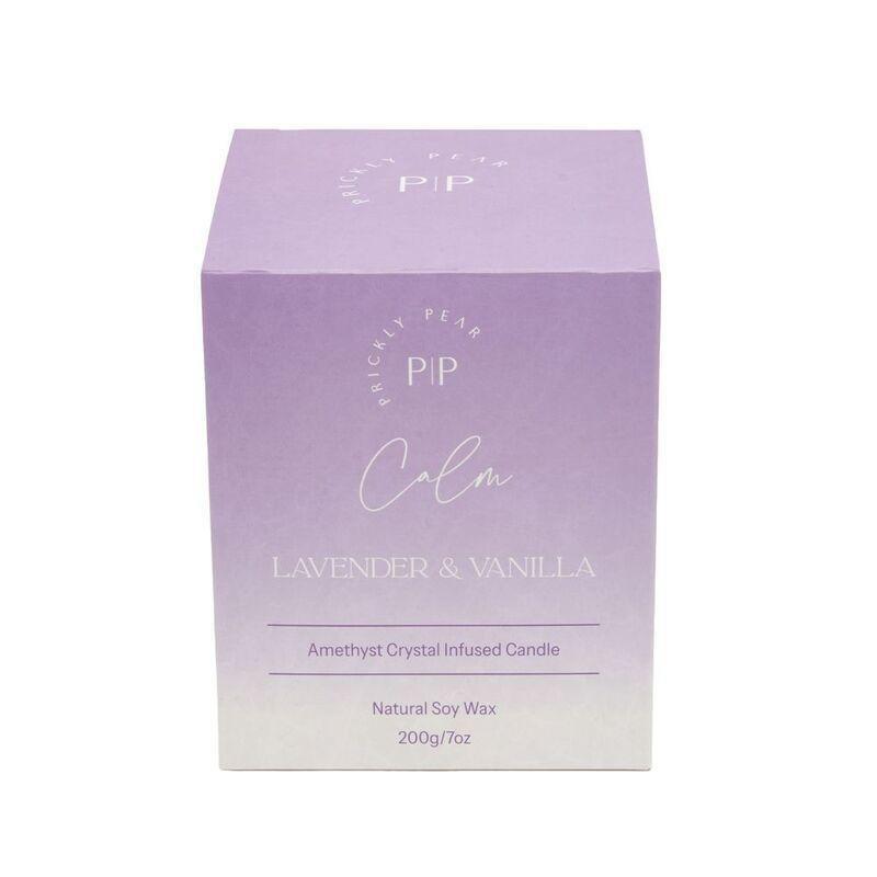 Prickly Pear Amethyst Crystal 'Calm' Scented Candle - 200G, , large image number 3