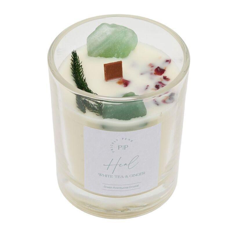 Prickly Pear Green Aventurine Crystal 'Heal' Scented Candle - 200G, , large image number 1