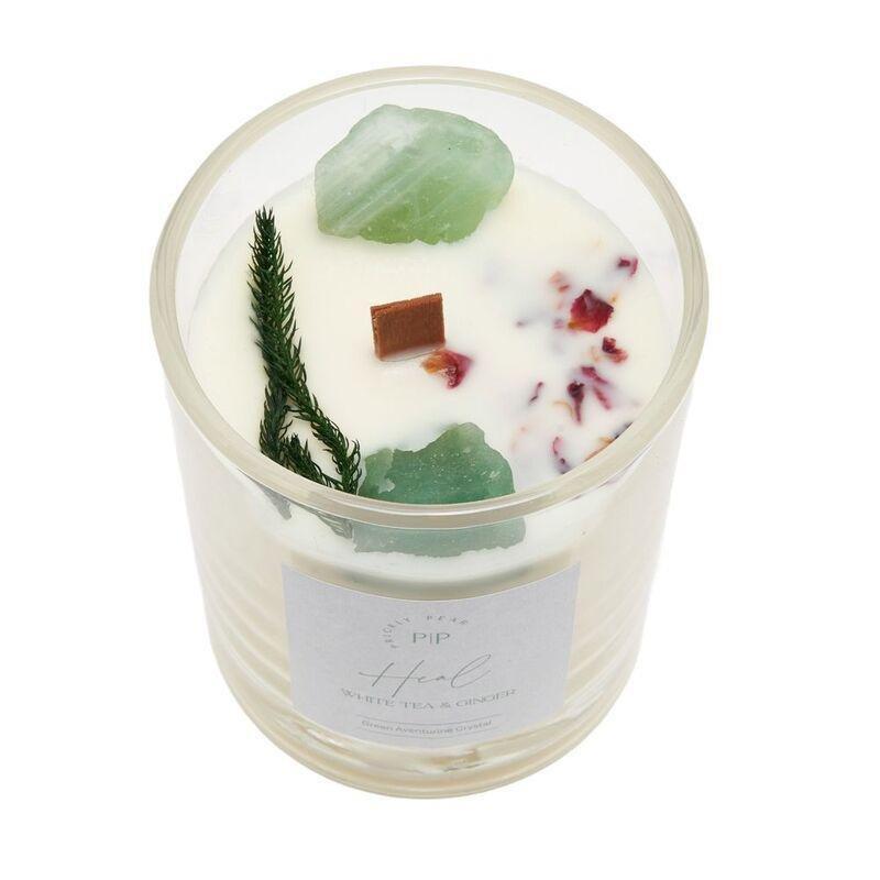 Prickly Pear Green Aventurine Crystal 'Heal' Scented Candle - 200G, , large image number 2