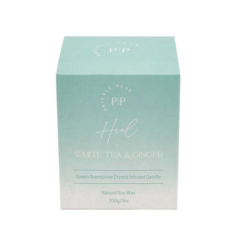 Prickly Pear Green Aventurine Crystal 'Heal' Scented Candle - 200G, , large image number 3