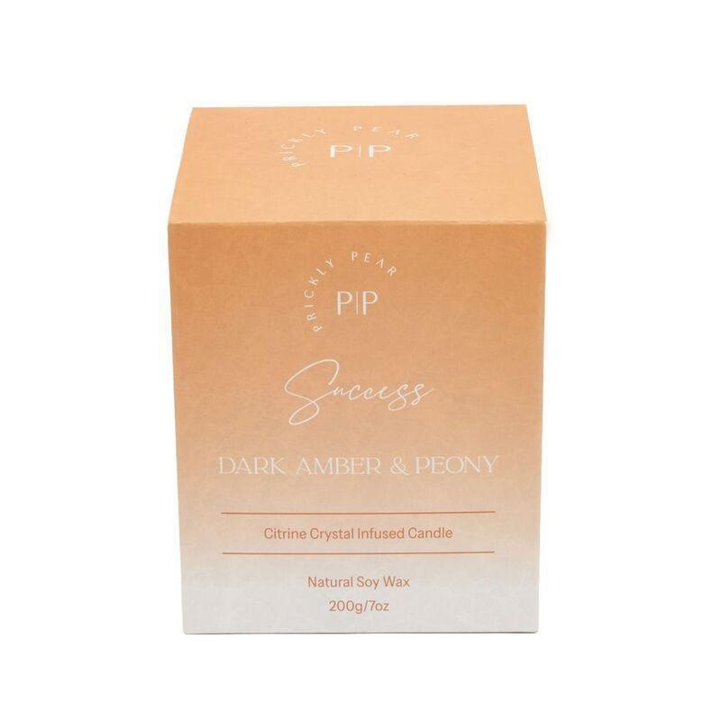 Prickly Pear Citrine Crystal 'Success' Scented Candle - 200G, , large image number 3