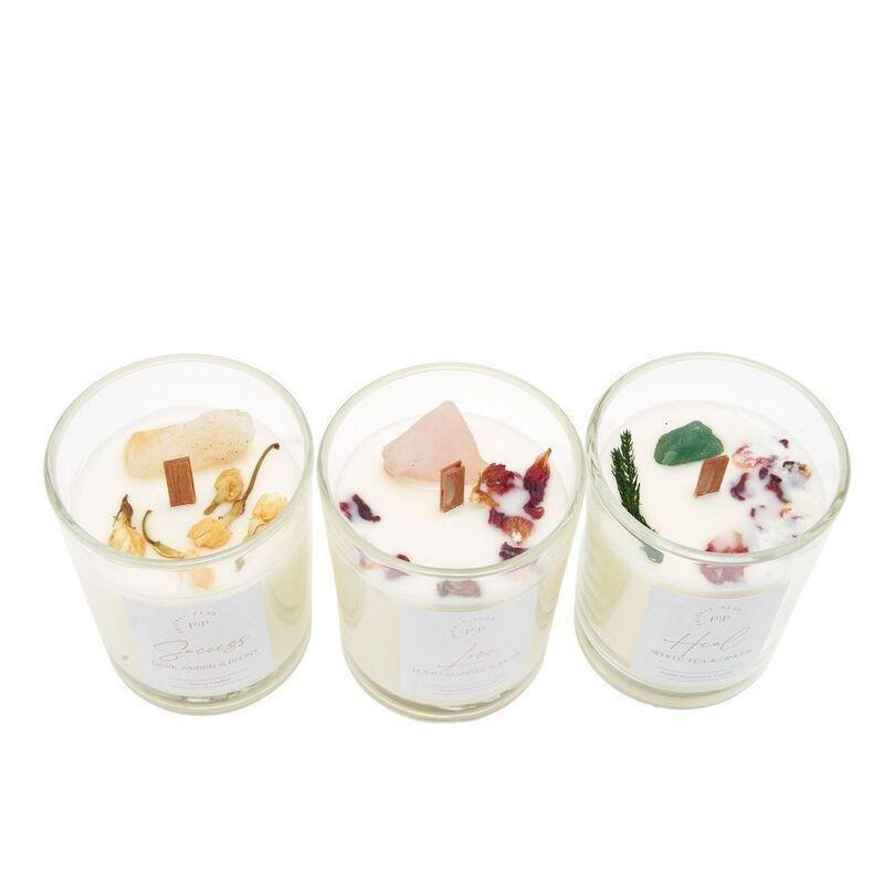 Prickly Pear Manifest Crystal Scented Candles Trio - 200G (Set of 3), , large image number 2