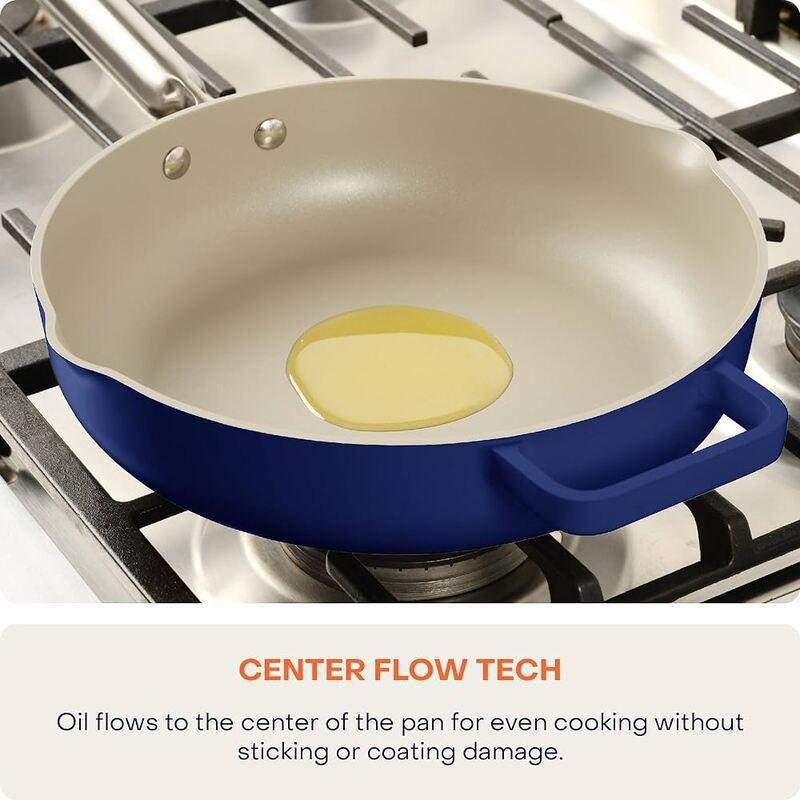 Nutricook One Cast Aluminum 26cm Cast Pan Blue + Food Choppi Blue Bundle, , large image number 6