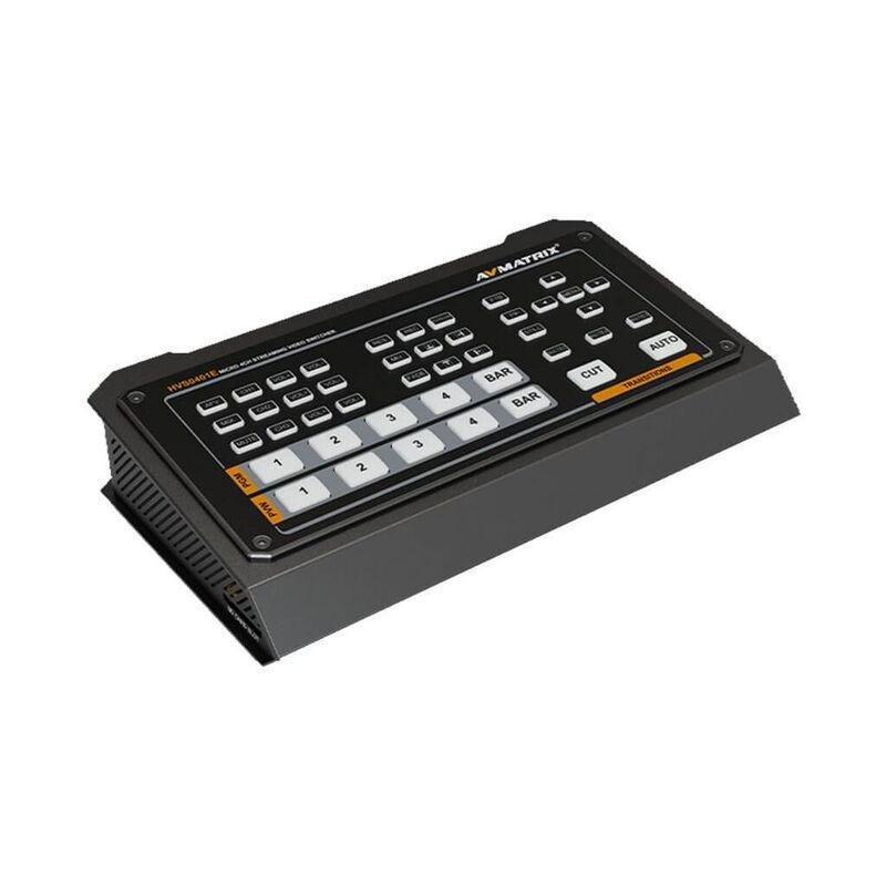 Avmatrix HVS0401E 4CH HDMI/DP Video Switcher Panel For Recording Live Streaming - Black, , large image number 1