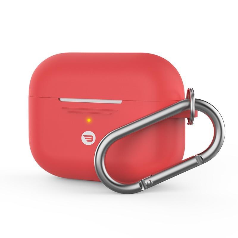 Baykron Silicone Case Red for AirPods Pro with Carabiner, , large image number 0