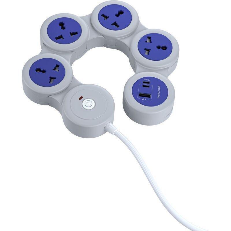 Porodo Multi-Socket Strip Universal AC & USB-C Power Delivery 1.8m, , large image number 1