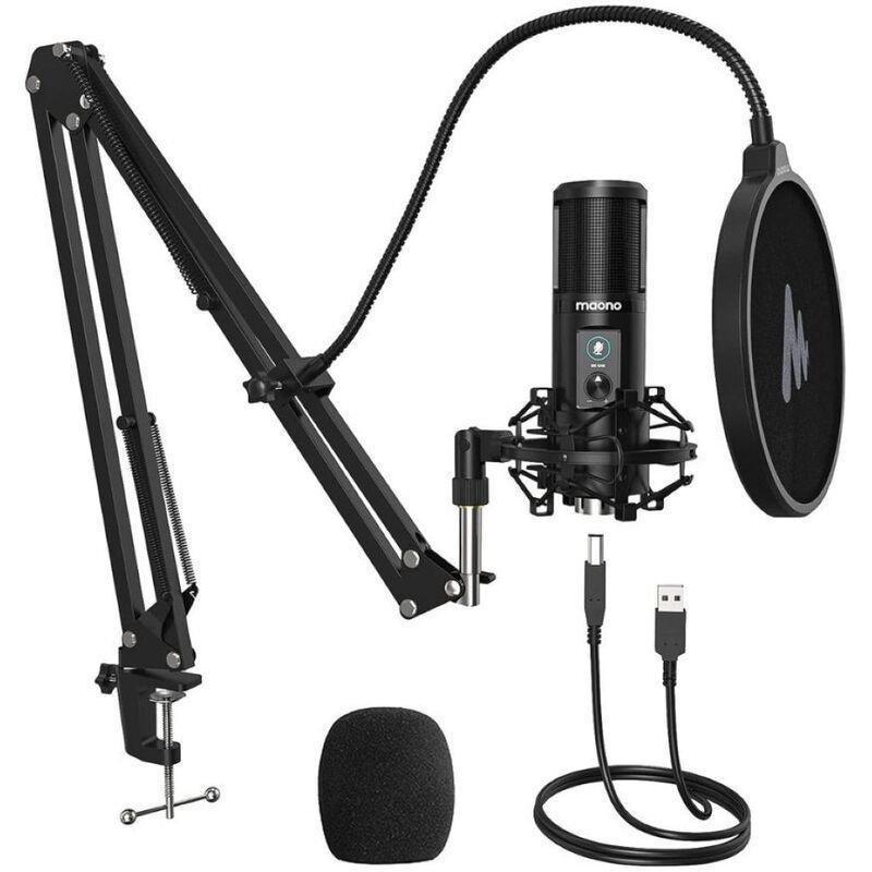 Maono AU-PM421 Large Diaphragm Condenser USB Microphone - Black, , medium