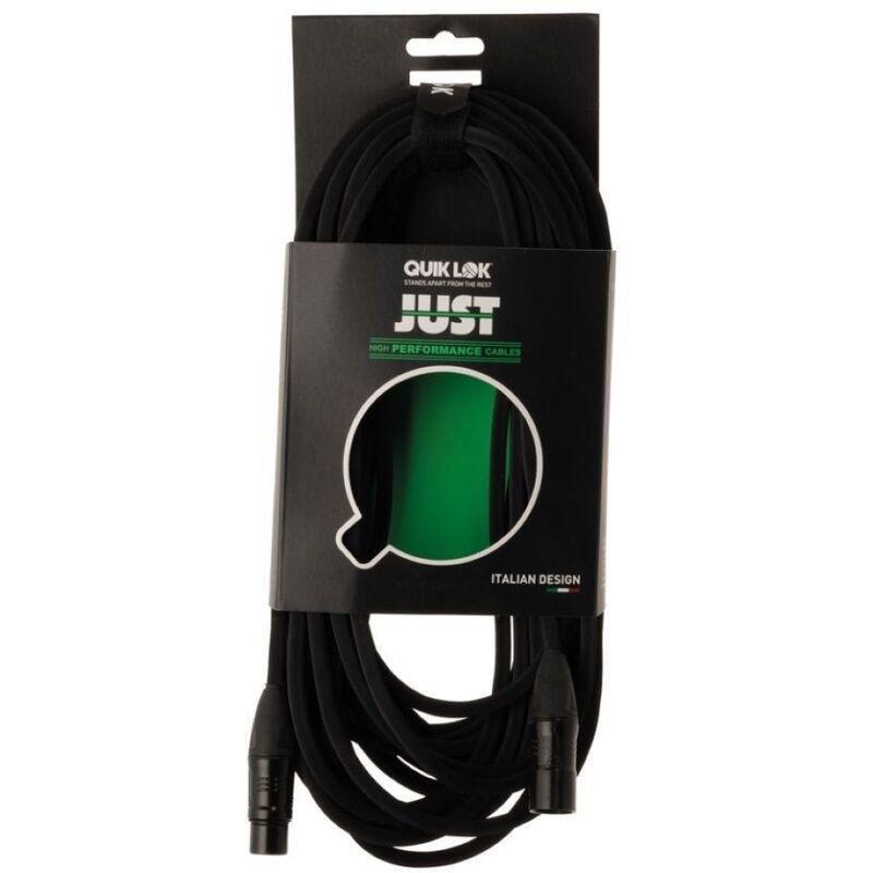 Quik Lok JUST-MF-5 (XLR Female XLR Male) 5m Cable - Black, , large image number 0