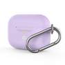 Baykron Silicone Case Purple for AirPods Pro with Carabiner