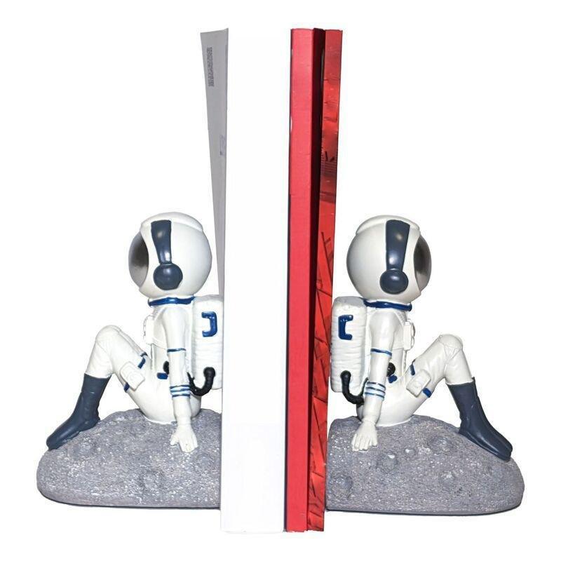 Roomours Astronaut Woman Bookends - Resin Blue (Set of 2) (23.5 x 21 cm), , medium