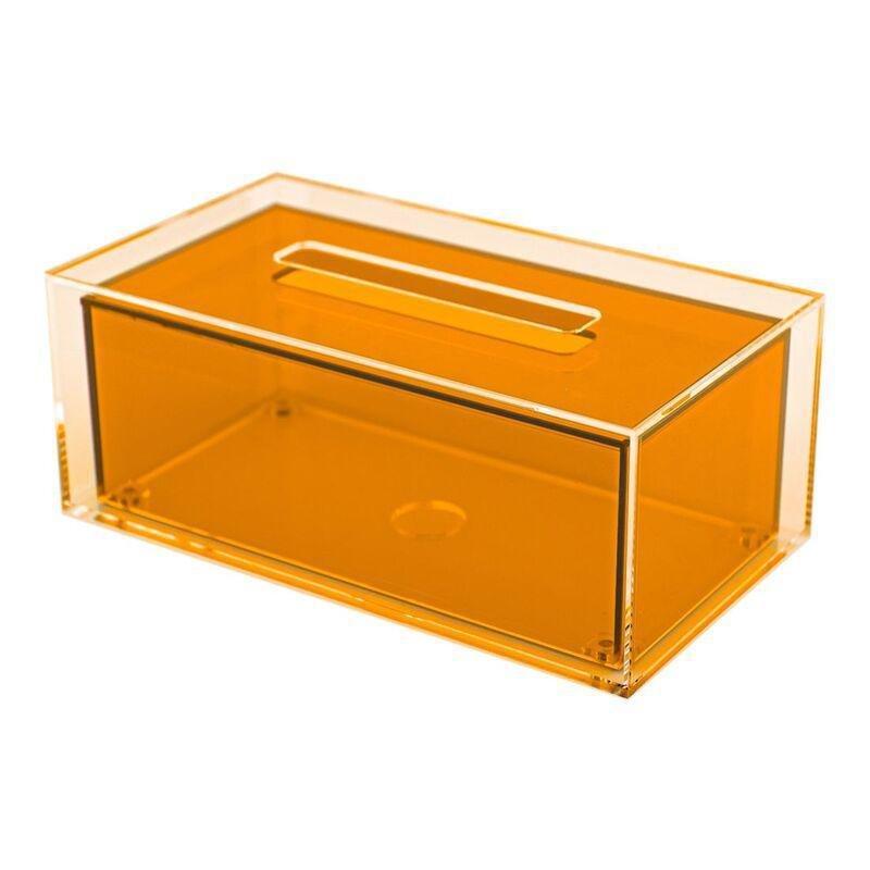 Roomours Tissue Box Acrylic Orange (22.5 x 12.5 x 8.8 cm), , medium