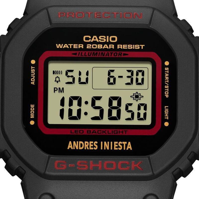 Casio Dw-5600Ai-1Dr G-Shock X Andres Iniesta’S Signature Men'S Watch - Black/Black, , large image number 2