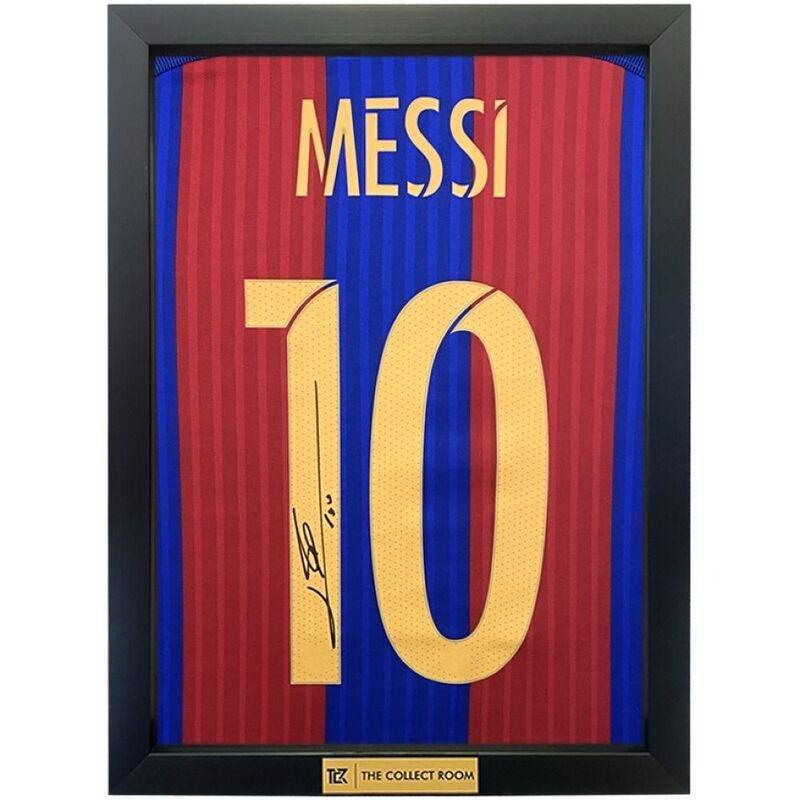The Collect Room - Lionel Messi Official Back Signed Fc Barcelona 2016-17 Home Shirt With Fan Style Numbers, , large image number 0