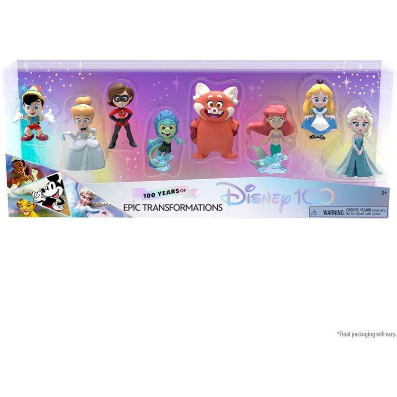 Disney 100 Celebration Figures 100 Years Of Epic Transformation (Pack of 8), , large image number 1