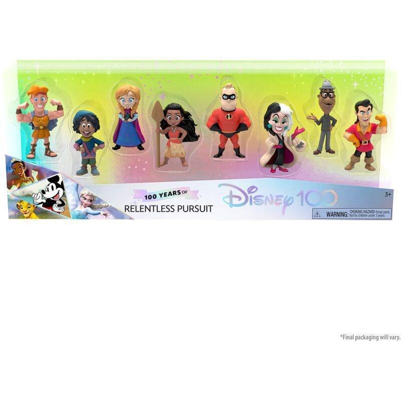 Disney 100 Celebration Figures 100 Years Of Relentless Pursuit (Pack of 8), , large image number 1
