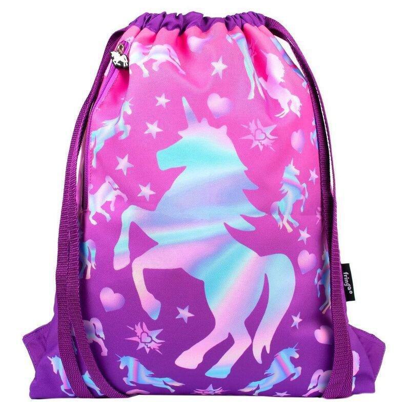 Fringoo Drawstring Bag - Unicorn Ombre Purple, , large image number 0