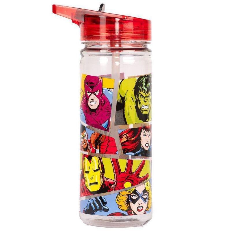 Fringoo Personalize Plastic Bottle with Straw - Avengers Multicolor, , large image number 0