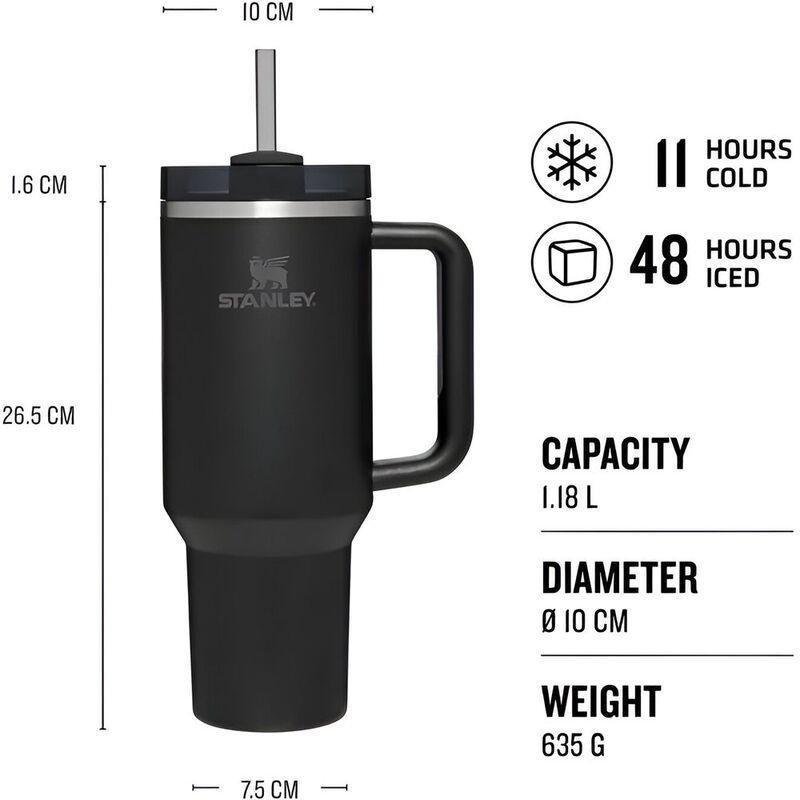 Stanley Quencher H2.0 Flowstate Travel Tumbler 1.2L/40 oz - Black, , large image number 1