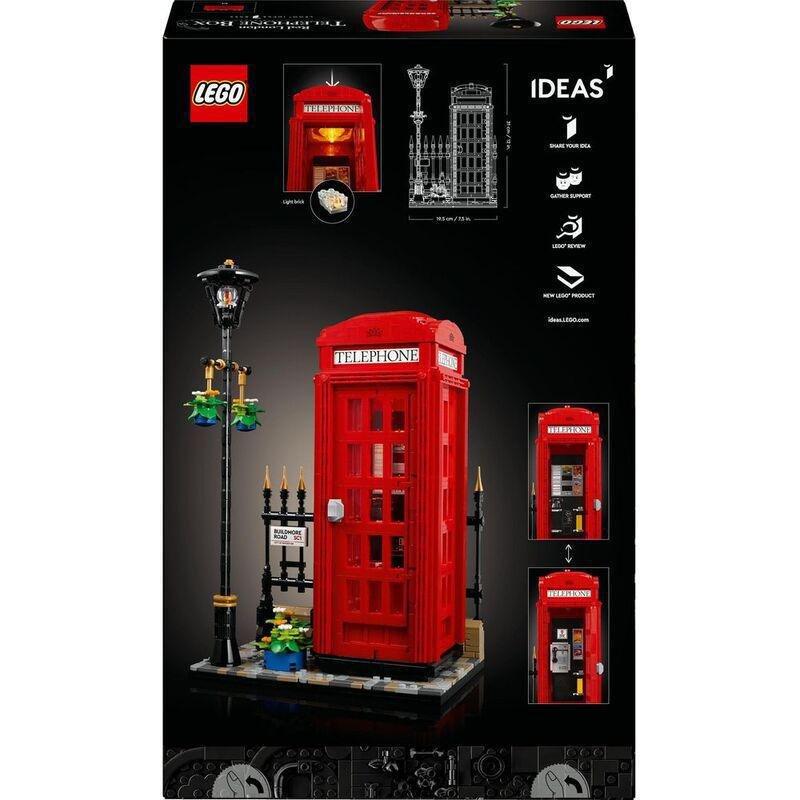 LEGO Ideas Red London Telephone Box Set 21347 Building Set (1460 pieces), , large image number 7
