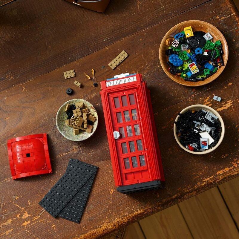 LEGO Ideas Red London Telephone Box Set 21347 Building Set (1460 pieces), , large image number 8