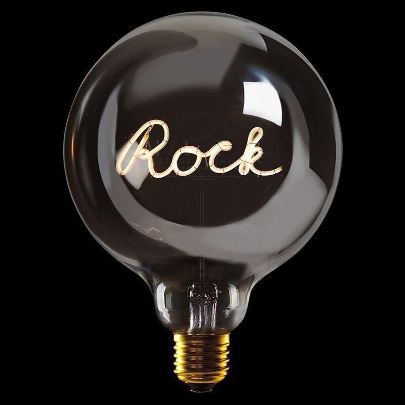 Message in the Bulb 904032X Rock LED Light Bulb (6 Volt) - Amber Glass - 2200K Light, , medium