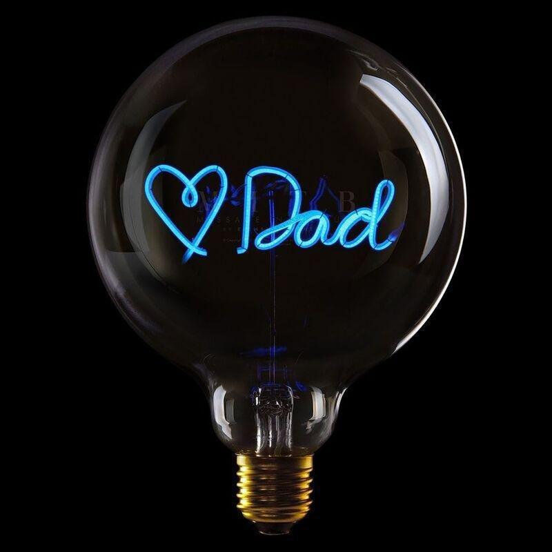 Message In The Bulb - 904158Bx Love Dad LED Light Bulb (6 Volt) - Clear Glass - Blue Light, , large image number 0