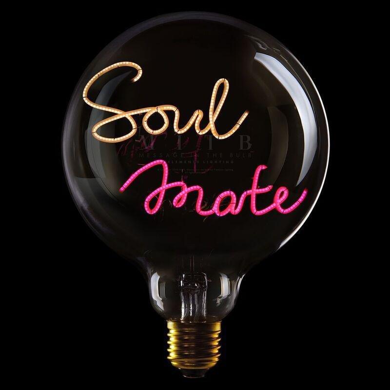 Message in the Bulb 904093Arx Soul Mate LED Light Bulb (6 Volt) - Clear Glass - Amber & Red Light, , medium