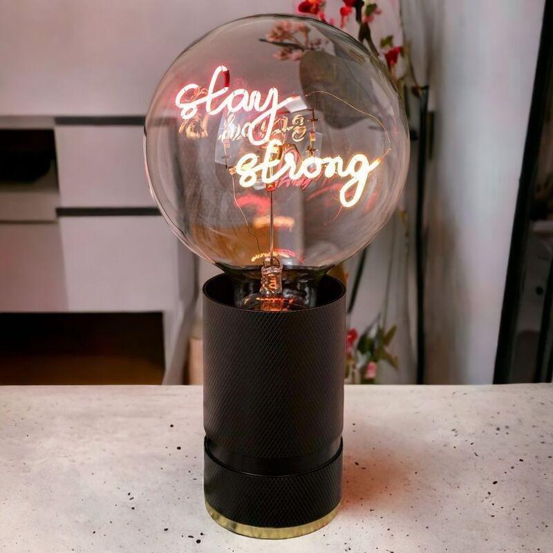 Message in the Bulb 904096Rax Stay Strong LED Light Bulb (6 Volt) - Clear Glass - Red & Amber Light, , large image number 1