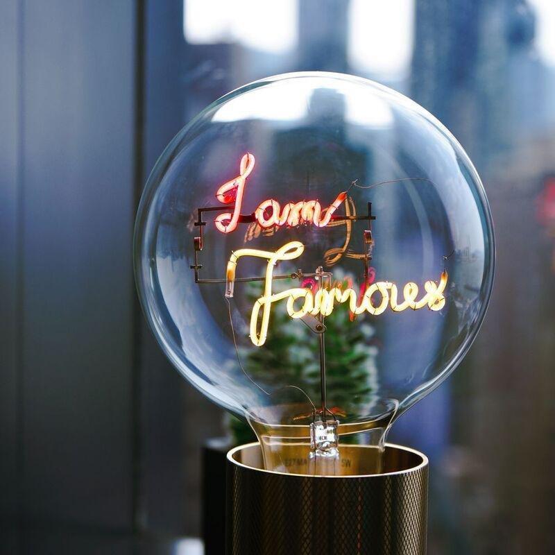 Message in the Bulb 904101Rax I Am Famous LED Light Bulb (6 Volt) - Clear Glass - Red & Amber Light, , large image number 1
