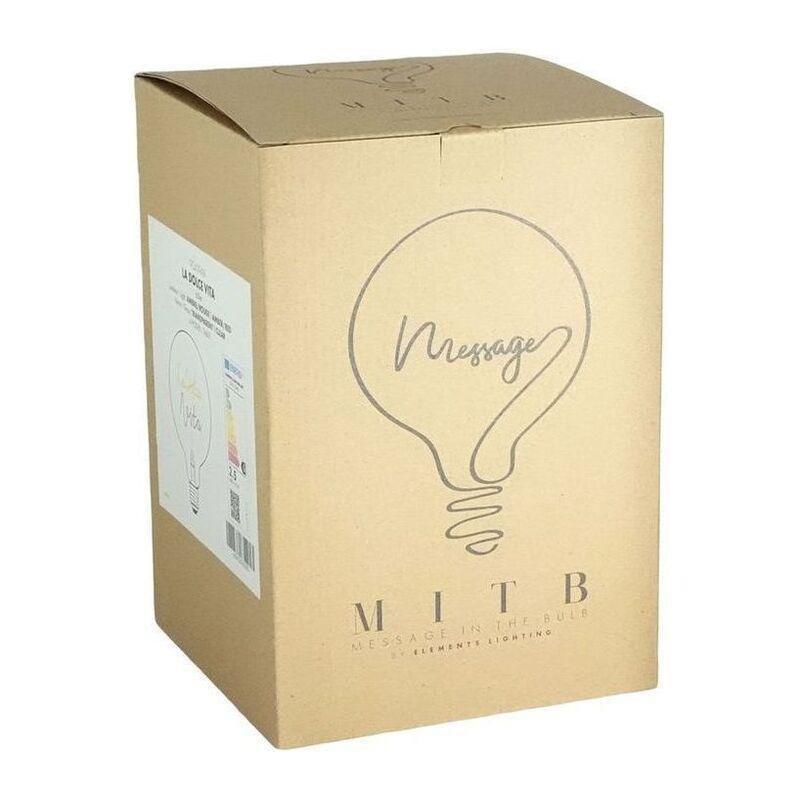 Message in the Bulb 904164 Born This Way LED Light Bulb (6 Volt) - Amber Glass - 2200K Light, , large image number 1