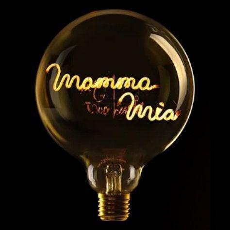 Message in the Bulb 904178 Mama Mia LED Light Bulb (6 Volt) - Amber Glass - 2200K Light, , large image number 0